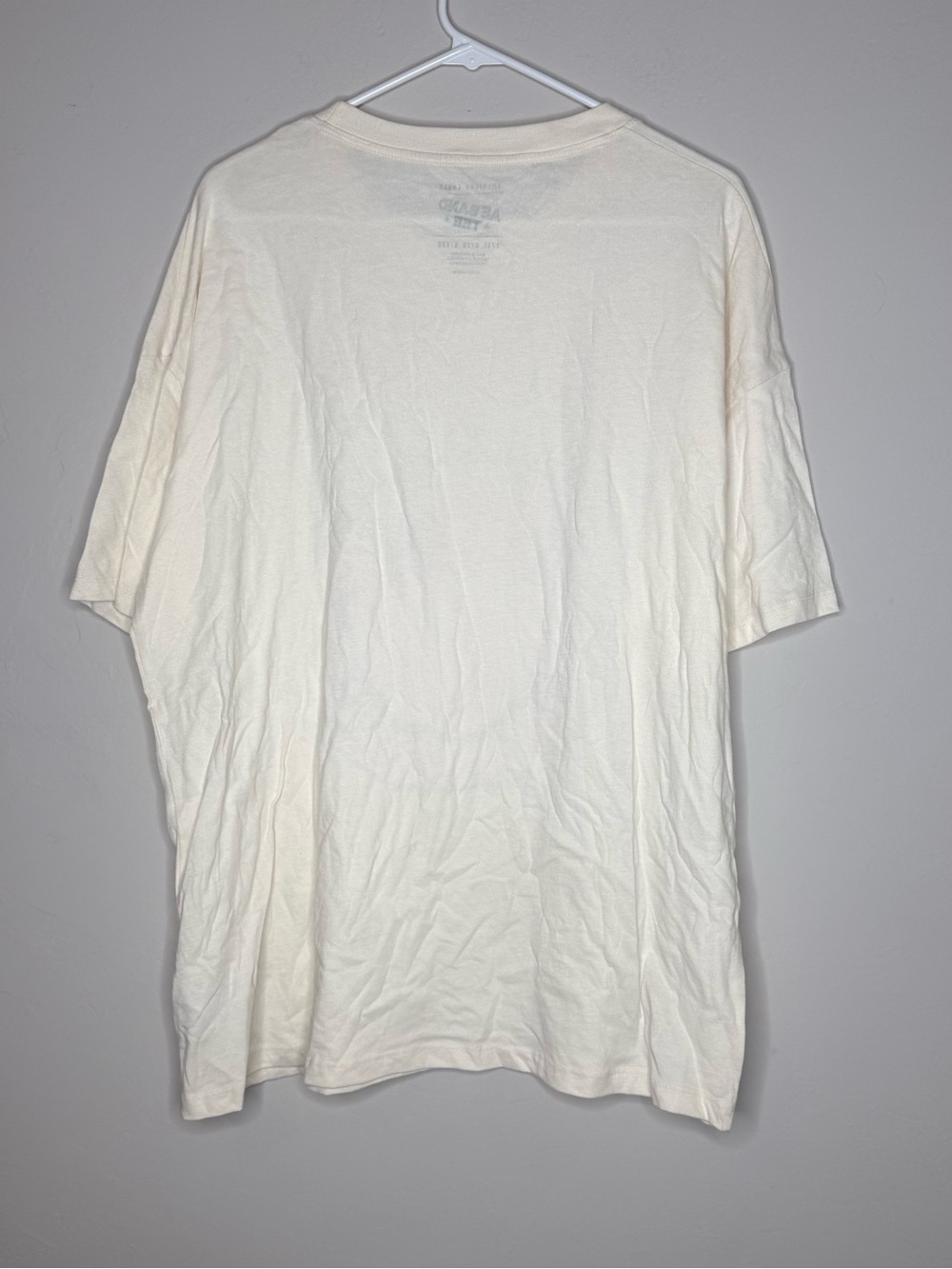 American Eagle AE Band Tee oversized Nirvana size L/XL ivory pink - Picture 4 of 4